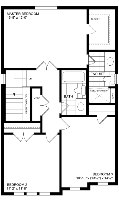 Birchview 2 Upper Floor Plan Elev A