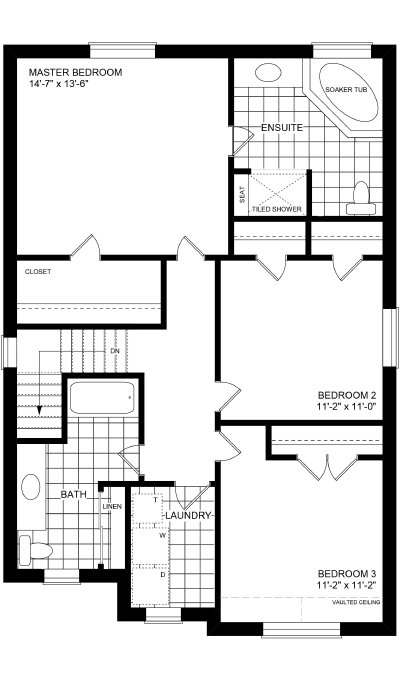 Birchview 2 Upper Floor Plan Elev B