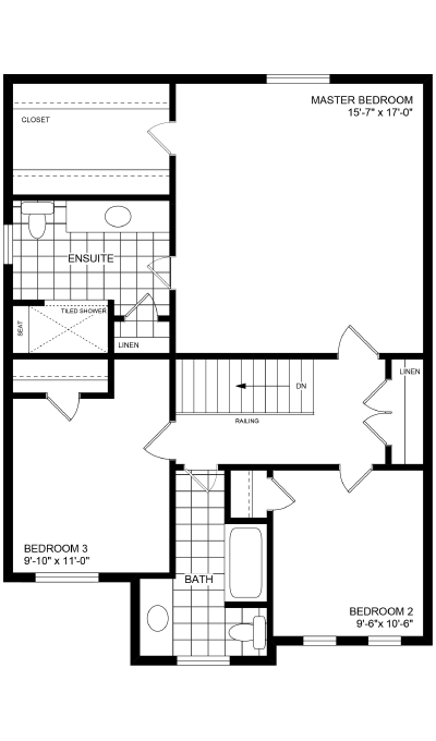 Meadowview 2 Upper Floor Plan Elev A