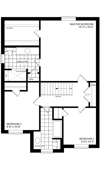 Birchview 2 Upper Floor Plan Elev B