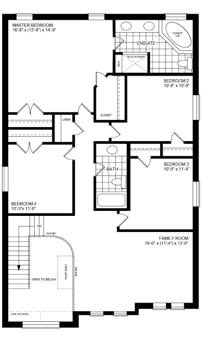 Windermere Upper Floor Plan Elev B 4 Bed