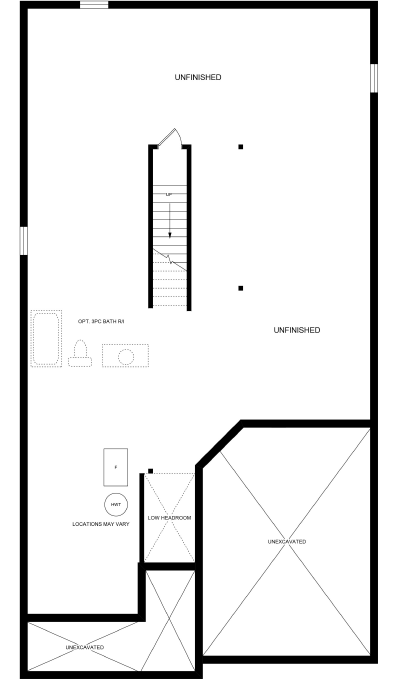 Wyndham Basement Plan Elev A