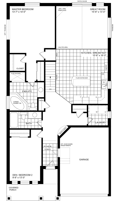 Wyndham Main Floor Plan  Elev A