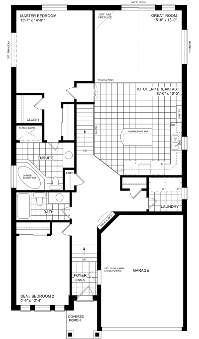 Wyndham Main Floor Plan Elev B